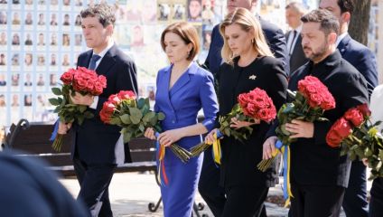 Maia Sandu, la Kiev: „Bombele nu pot transforma demnitatea în supunere!”